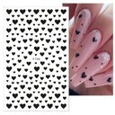 Black Heart Love Nail Stickers for Chic Manicure Decals Black Heart Love Nail Stickers for Chic Manicure Decals