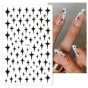 Black Heart Love Nail Stickers for Chic Manicure Decals Black Heart Love Nail Stickers for Chic Manicure Decals