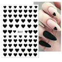 Black Heart Love Nail Stickers for Chic Manicure Decals Black Heart Love Nail Stickers for Chic Manicure Decals