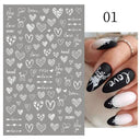 Black Heart Love Nail Stickers for Chic Manicure Decals Black Heart Love Nail Stickers for Chic Manicure Decals