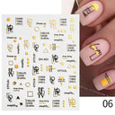 Black Heart Love Nail Stickers for Chic Manicure Decals Black Heart Love Nail Stickers for Chic Manicure Decals