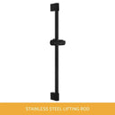 Black Luxe Rain Shower Head Set High Pressure Wall Mount Black Luxe Rain Shower Head Set High Pressure Wall Mount