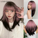 Black Pink Ombre Cosplay Wig Versatile High-Quality Hairpiece Black Pink Ombre Cosplay Wig Versatile High-Quality Hairpiece