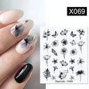 Blooming Butterfly Floral Nail Art Sticker Easy Application Blooming Butterfly Floral Nail Art Sticker Easy Application