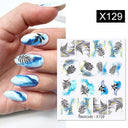 Blooming Butterfly Floral Nail Art Sticker Easy Application Blooming Butterfly Floral Nail Art Sticker Easy Application