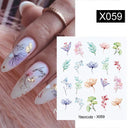 Blooming Butterfly Floral Nail Art Sticker Easy Application Blooming Butterfly Floral Nail Art Sticker Easy Application