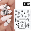 Blooming Butterfly Floral Nail Art Sticker Easy Application Blooming Butterfly Floral Nail Art Sticker Easy Application