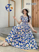 Boho Floral Maxi Dress for Summer Womens Fashion Apparel Boho Floral Maxi Dress for Summer Womens Fashion Apparel
