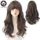 Brown Ash Deep Wave Lolita Wig Stylish Synthetic Hair Brown Ash Deep Wave Lolita Wig Stylish Synthetic Hair