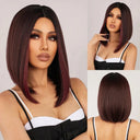 Brown Blonde Ombre Bob Wig for Women Stylish Hairpiece Brown Blonde Ombre Bob Wig for Women Stylish Hairpiece
