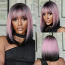 Brown Blonde Ombre Bob Wig for Women Stylish Hairpiece Brown Blonde Ombre Bob Wig for Women Stylish Hairpiece