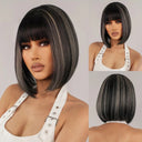 Brown Blonde Ombre Bob Wig for Women Stylish Hairpiece Brown Blonde Ombre Bob Wig for Women Stylish Hairpiece