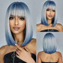 Brown Blonde Ombre Bob Wig for Women Stylish Hairpiece Brown Blonde Ombre Bob Wig for Women Stylish Hairpiece