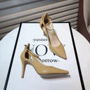 Buckle Hollow High Heel Shoes European Charm And Style Buckle Hollow High Heel Shoes European Charm And Style