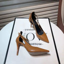 Buckle Hollow High Heel Shoes European Charm And Style Buckle Hollow High Heel Shoes European Charm And Style