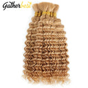 Bulk Brazilian Remy Deep Wave Human Hair Extensions Grey Ginger Brown Bulk Brazilian Remy Deep Wave Human Hair Extensions Grey Ginger Brown