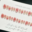 Butterfly Pink Press-On Nails Set: Charming Beauty Tools Included Butterfly Pink Press-On Nails Set: Charming Beauty Tools Included