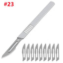 Carbon Steel Carving Scalpel Blades Handle DIY Cutting Kit Carbon Steel Carving Scalpel Blades Handle DIY Cutting Kit