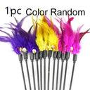 Cartoon Cat Toy Stick Feather Rod Bell Teaser Interactive Cartoon Cat Toy Stick Feather Rod Bell Teaser Interactive