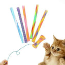 Cartoon Cat Toy Stick Feather Rod Bell Teaser Interactive Cartoon Cat Toy Stick Feather Rod Bell Teaser Interactive