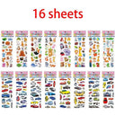 Cartoon Zoo Animals 3D Stickers Vibrant Waterproof Decor Cartoon Zoo Animals 3D Stickers Vibrant Waterproof Decor