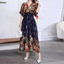 Casual Vintage Printed Dress: Retro Style and Comfort Casual Vintage Printed Dress: Retro Style and Comfort