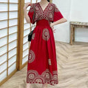 Casual Vintage Printed Dress: Retro Style and Comfort Casual Vintage Printed Dress: Retro Style and Comfort