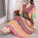 Casual Vintage Printed Dress: Retro Style and Comfort Casual Vintage Printed Dress: Retro Style and Comfort