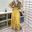 Casual Vintage Printed Dress: Retro Style and Comfort Casual Vintage Printed Dress: Retro Style and Comfort