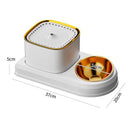 Cat Water Fountain with Automatic Feeding Bowl Fresh Water Dispenser Cat Water Fountain with Automatic Feeding Bowl Fresh Water Dispenser