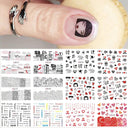 Charming Winter Nail Art Stickers with Greenery Birds Cocoa Charming Winter Nail Art Stickers with Greenery Birds Cocoa