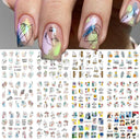 Charming Winter Nail Art Stickers with Greenery Birds Cocoa Charming Winter Nail Art Stickers with Greenery Birds Cocoa