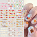 Charming Winter Nail Art Stickers with Greenery Birds Cocoa Charming Winter Nail Art Stickers with Greenery Birds Cocoa