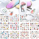 Charming Winter Nail Art Stickers with Greenery Birds Cocoa Charming Winter Nail Art Stickers with Greenery Birds Cocoa