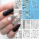 Charming Winter Nail Art Stickers with Greenery Birds Cocoa Charming Winter Nail Art Stickers with Greenery Birds Cocoa