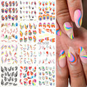 Charming Winter Nail Art Stickers with Greenery Birds Cocoa Charming Winter Nail Art Stickers with Greenery Birds Cocoa