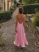 Chic Spaghetti Strap Beach Dress Elegant Summer Fashion Chic Spaghetti Strap Beach Dress Elegant Summer Fashion