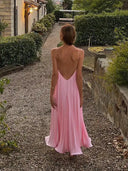 Chic Spaghetti Strap Beach Dress Elegant Summer Fashion Chic Spaghetti Strap Beach Dress Elegant Summer Fashion