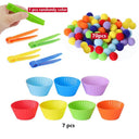 Children's Colorful Plush Ball Sorting Game for Skills Children's Colorful Plush Ball Sorting Game for Skills