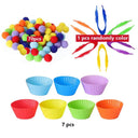 Children's Colorful Plush Ball Sorting Game for Skills Children's Colorful Plush Ball Sorting Game for Skills