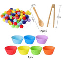 Children's Colorful Plush Ball Sorting Game for Skills Children's Colorful Plush Ball Sorting Game for Skills