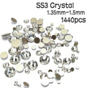 Clear Glass Rhinestones Set for Nail Art and Crafts Kit Clear Glass Rhinestones Set for Nail Art and Crafts Kit