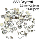 Clear Glass Rhinestones Set for Nail Art and Crafts Kit Clear Glass Rhinestones Set for Nail Art and Crafts Kit