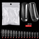 Clear Poly Gel Ballerina Nail Tips - Easy Application Quality Clear Poly Gel Ballerina Nail Tips - Easy Application Quality