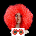 Colorful Afro Wig for Clowns & Parties Fun Hair Accessory Colorful Afro Wig for Clowns & Parties Fun Hair Accessory