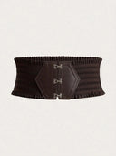 Colorful Triple Buckle Ruffles Belt for Stylish Waist Girdle Colorful Triple Buckle Ruffles Belt for Stylish Waist Girdle
