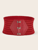 Colorful Triple Buckle Ruffles Belt For Stylish Waist Girdle Colorful Triple Buckle Ruffles Belt For Stylish Waist Girdle