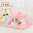 Cozy Cat Tent Bed with Warm Accessories for Feline Comfort Cozy Cat Tent Bed with Warm Accessories for Feline Comfort
