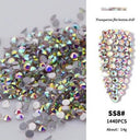 Crystal AB Gold 3D Rhinestone Nail Art Decor Charm Set Crystal AB Gold 3D Rhinestone Nail Art Decor Charm Set