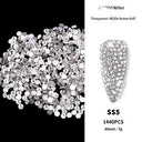 Crystal AB Gold 3D Rhinestone Nail Art Decor Charm Set Crystal AB Gold 3D Rhinestone Nail Art Decor Charm Set